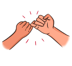 Pinky promise illustration