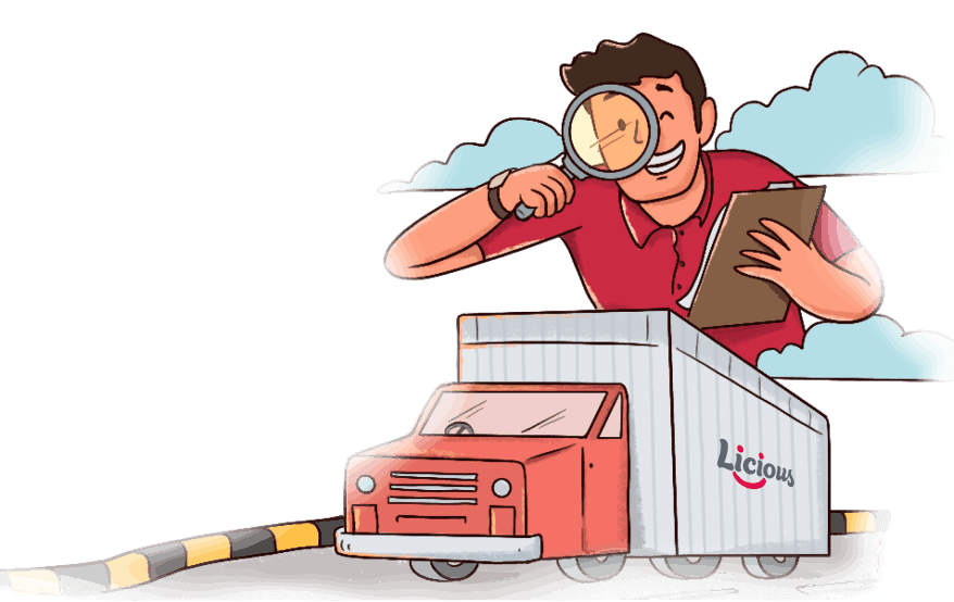 Licious delivery truck illustration